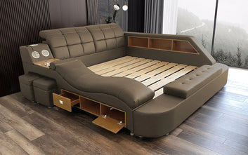 Hariana Brown Tech Smart Ultimate Platform Bed