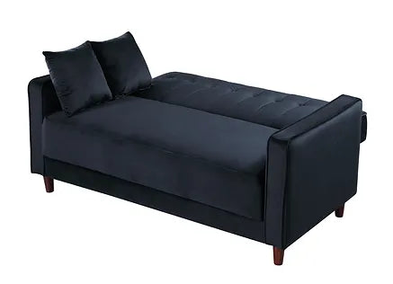 Cozy Black Sofa Bed and Loveseat Bed