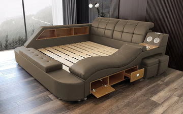 Hariana Brown Tech Smart Ultimate Platform Bed