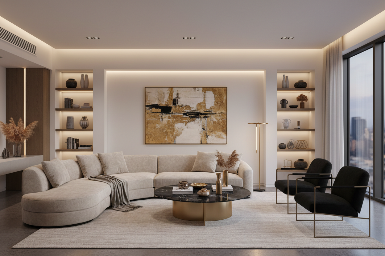 Luxury living room hero banner