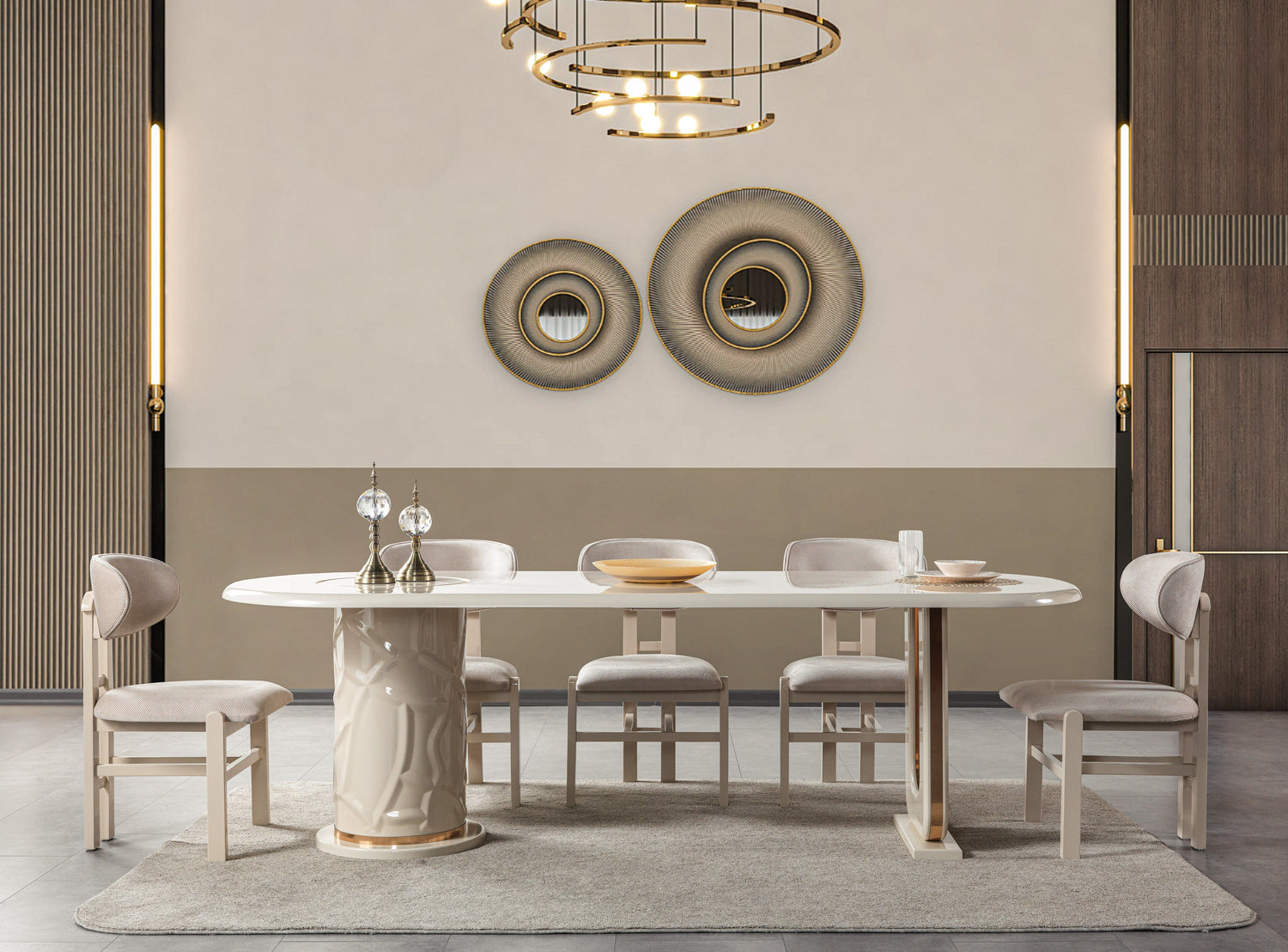 Helena Ivory 9-Piece Dining Set