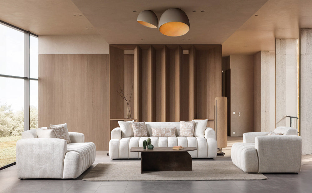 Yulia Ivory Boucle Sofa & Loveseats