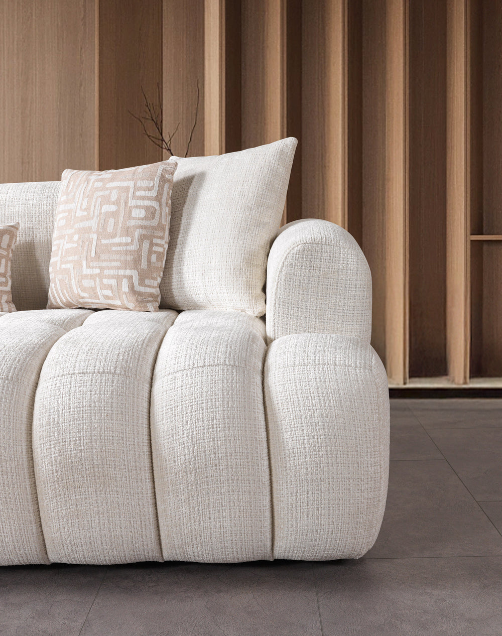 Yulia Ivory Boucle Sofa & Loveseats