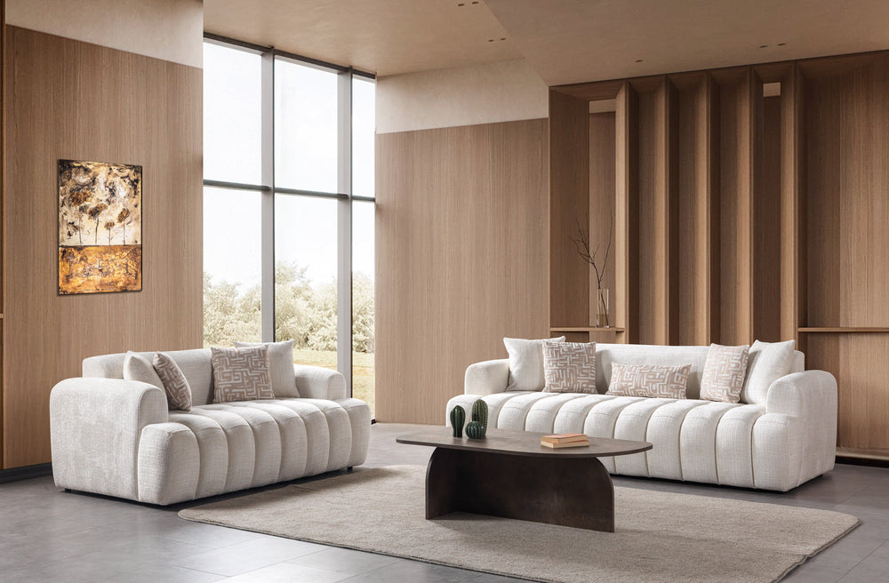 Yulia Ivory Boucle Sofa & Loveseats
