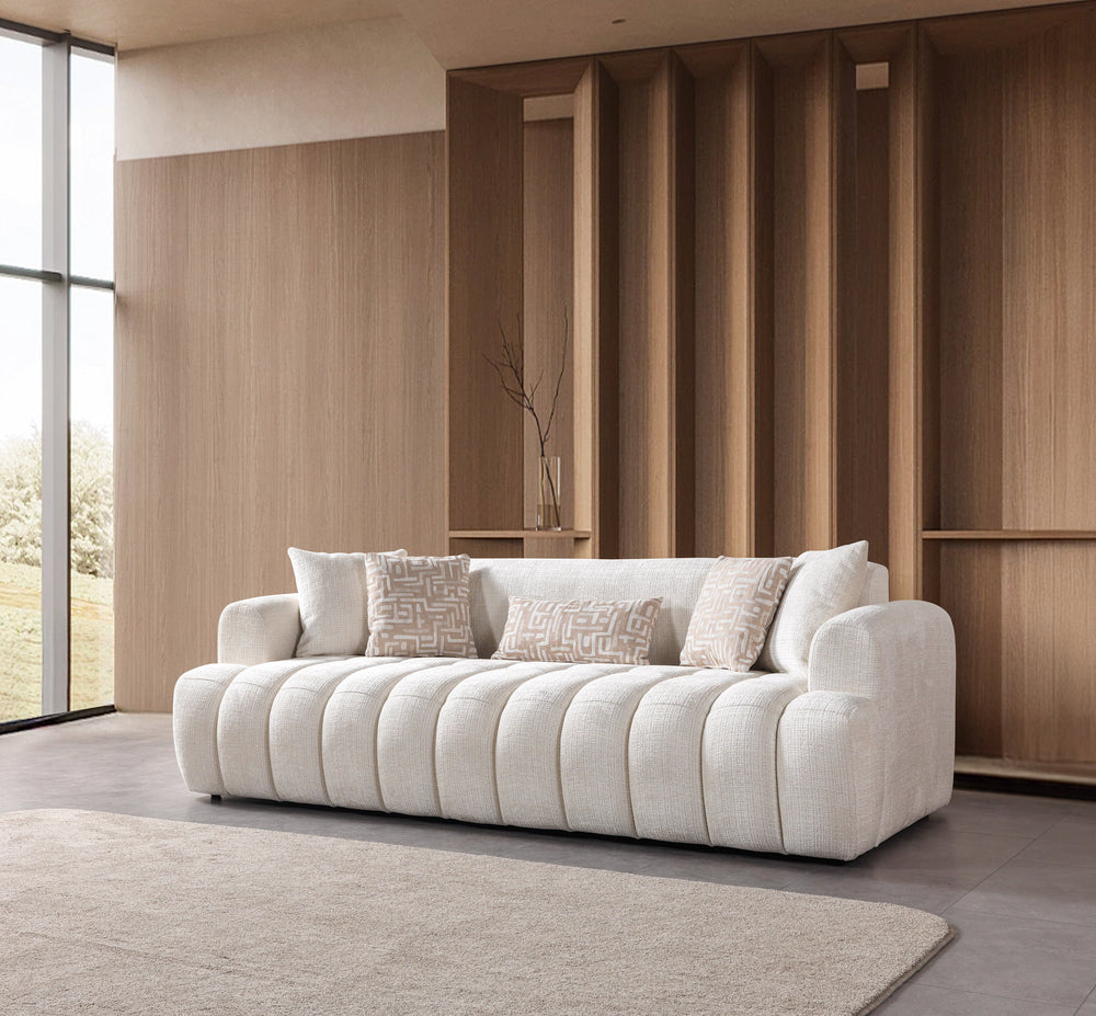 Yulia Ivory Boucle Sofa & Loveseats
