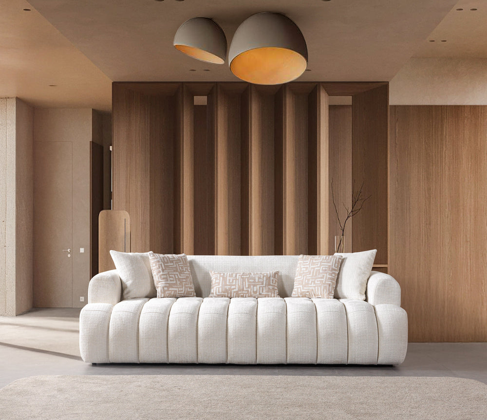 Yulia Ivory Boucle Sofa & Loveseats