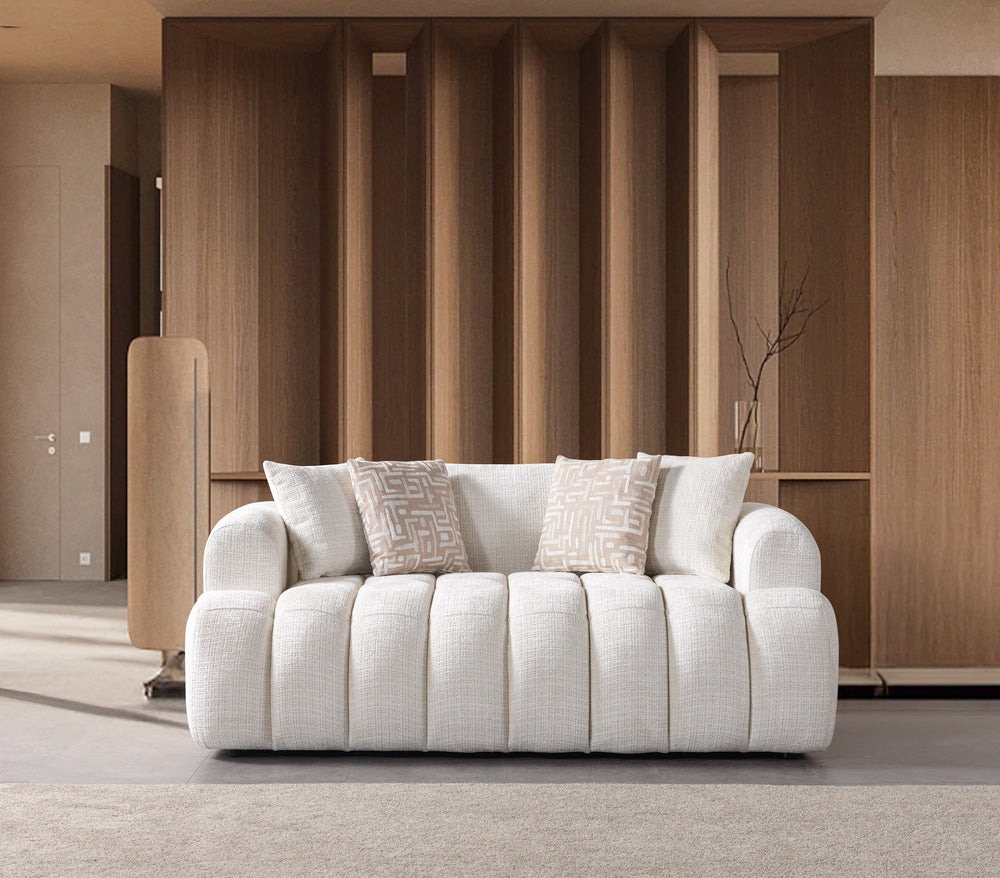 Yulia Ivory Boucle Sofa & Loveseats