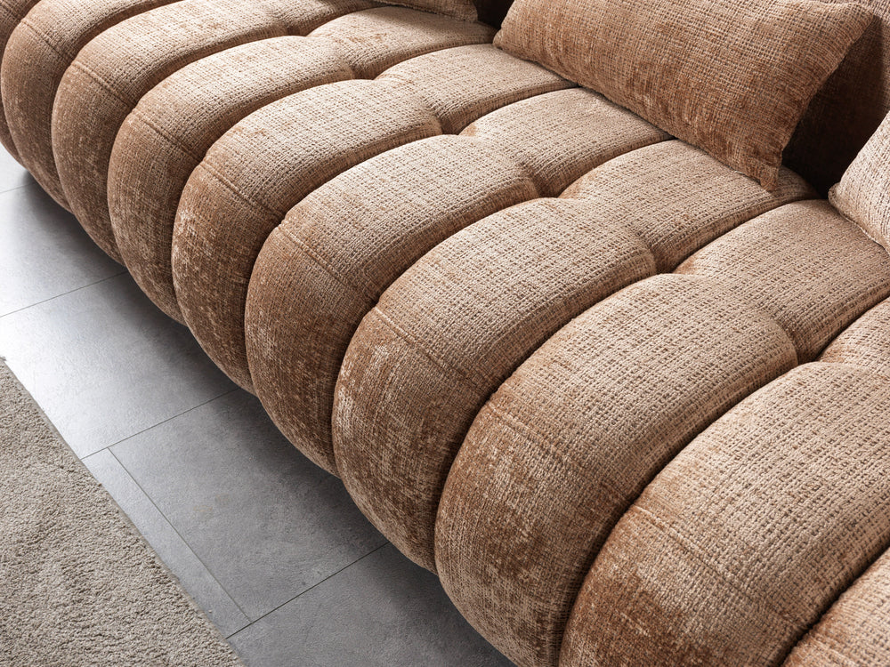 Yulia Coffee Boucle Sofa & Loveseats