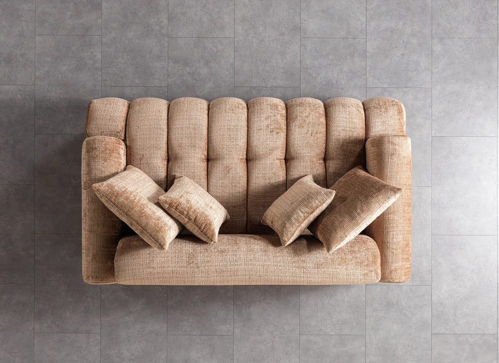 Yulia Coffee Boucle Sofa & Loveseats
