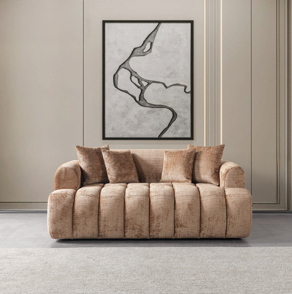 Yulia Coffee Boucle Sofa & Loveseats