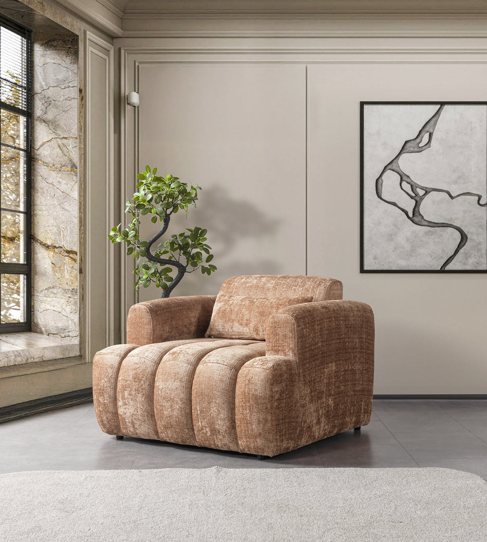 Yulia Coffee Boucle Sofa & Loveseats
