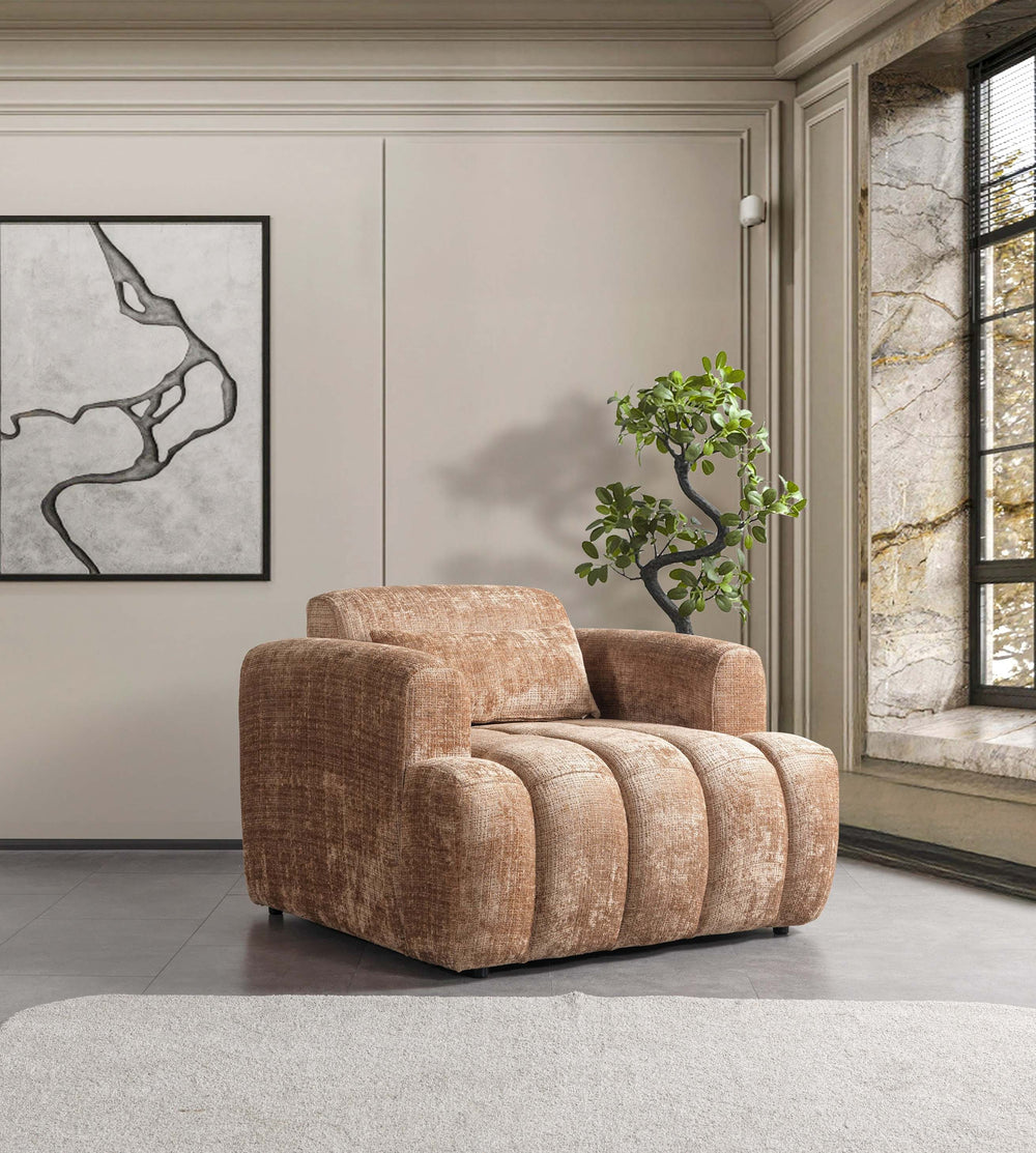 Yulia Coffee Boucle Sofa & Loveseats