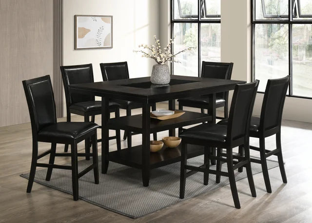Condor 7-PC Counter Height Dining Set – Gray, White & Black