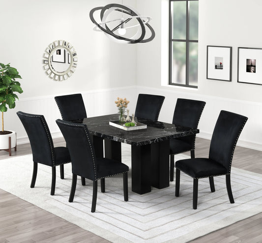 Onyx Faux Marble Dining Table Set