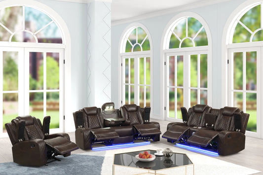 Luz Brown 3-PC Reclining Set