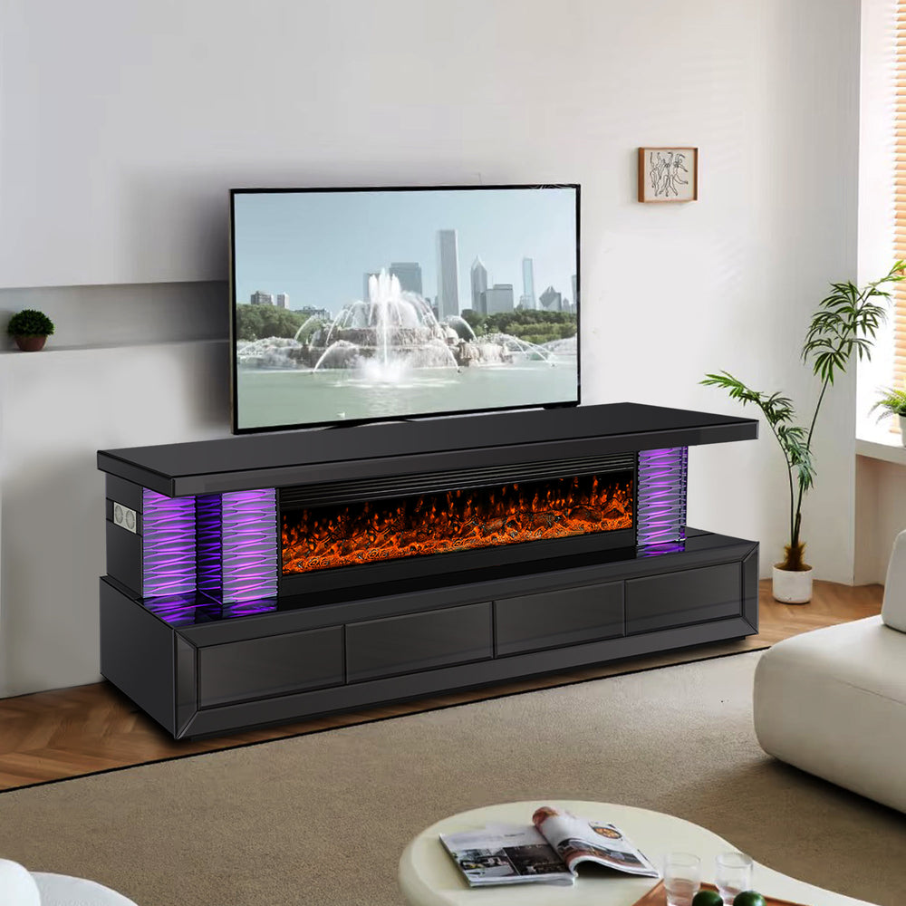 A98 TV STAND W/FIREPLACE