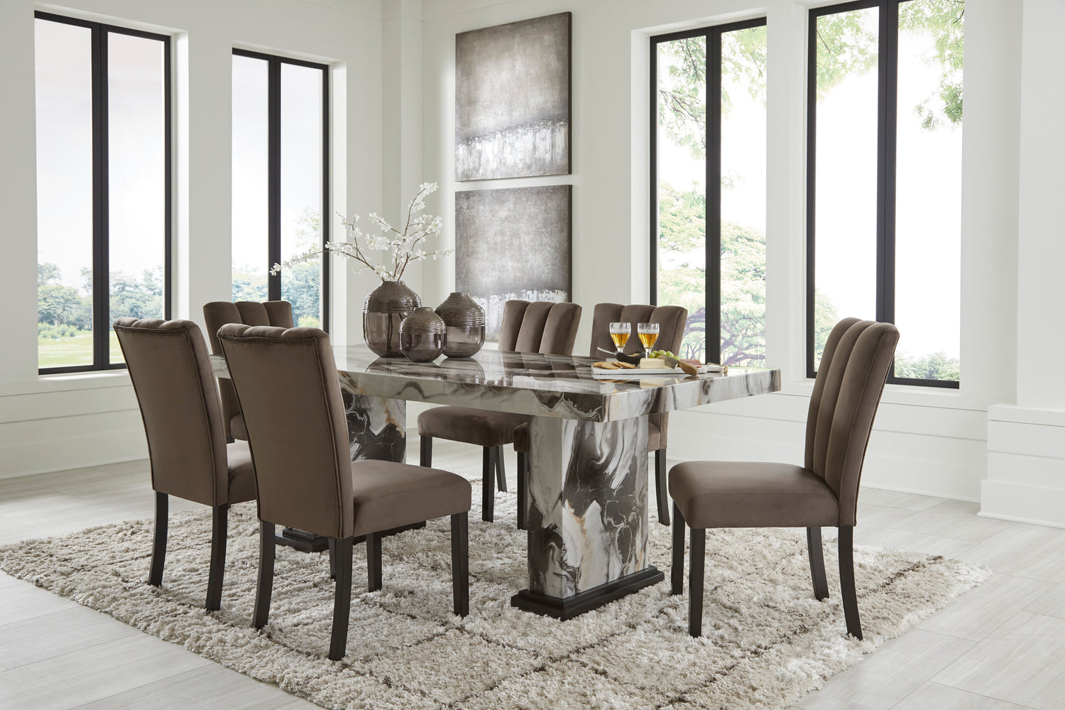 Ashley D581-26 Table and 6 Chairs Set **NEW ARRIVAL**