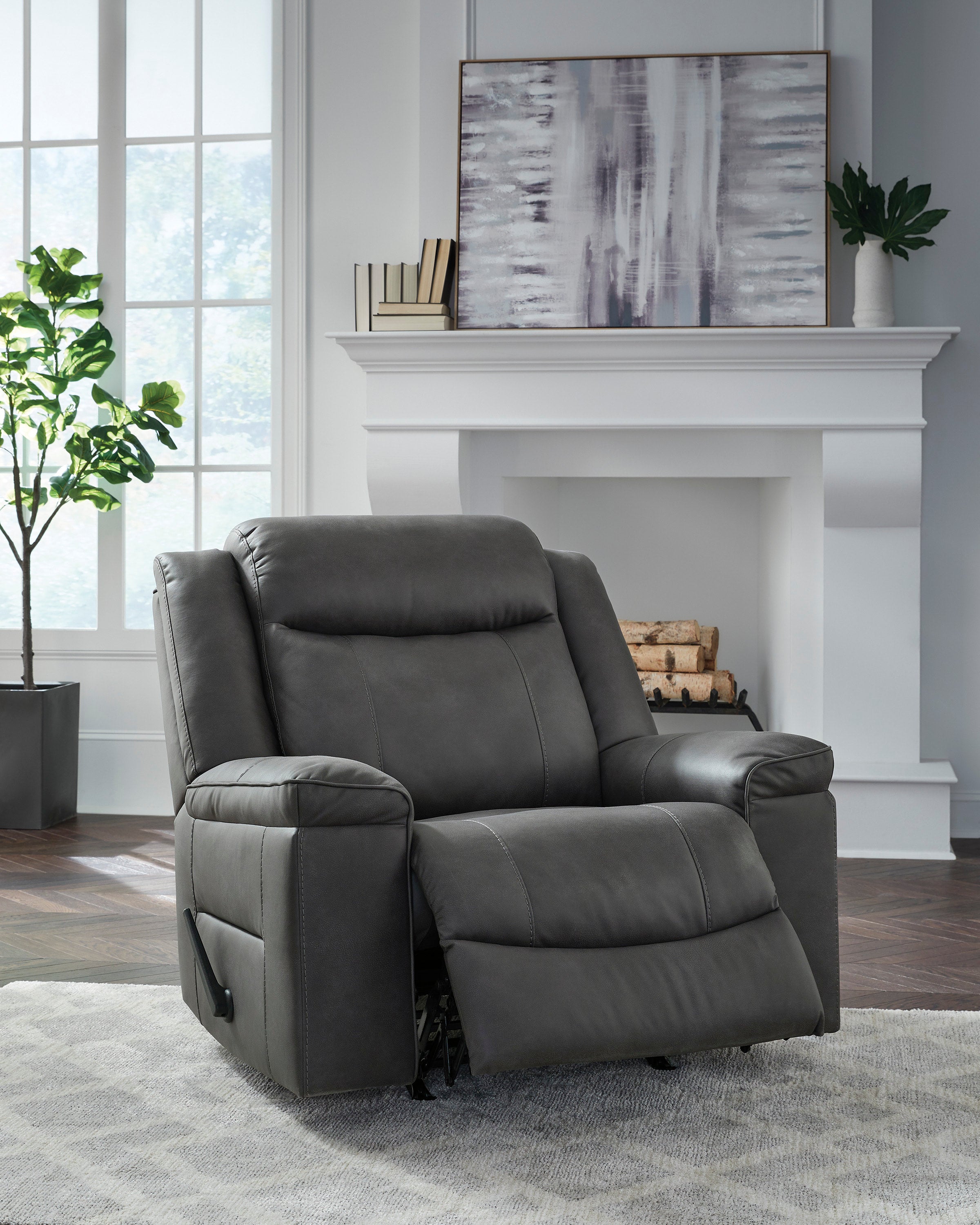Ashley Oversized Shadow Rocker Recliner - 400 lbs Big Man Chair