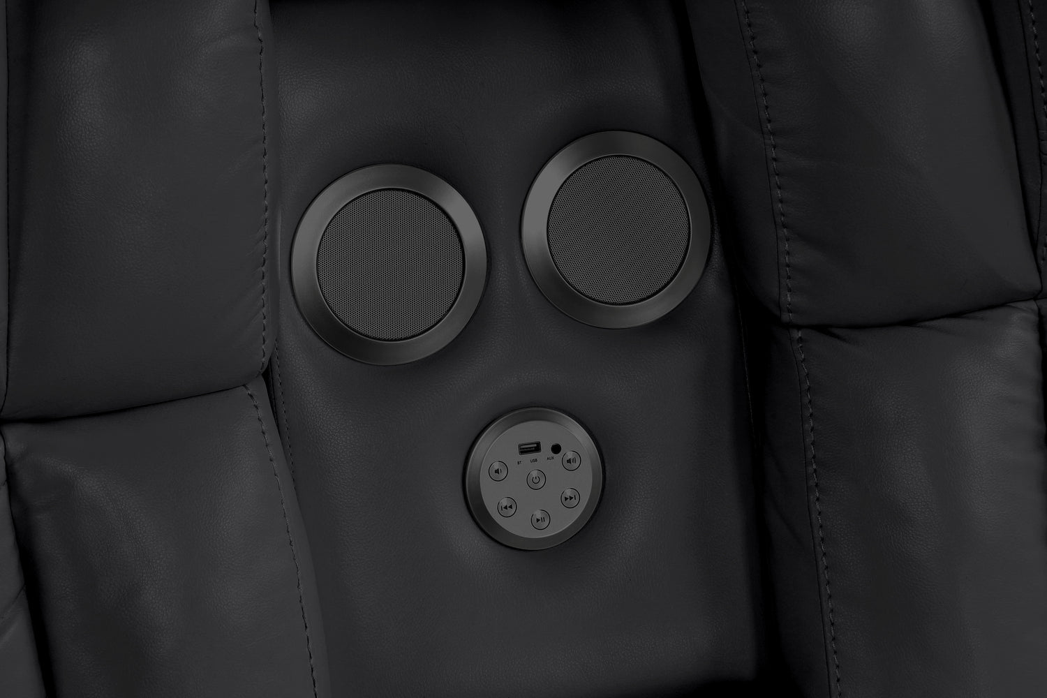 ACE26 Black Reclining Sectional