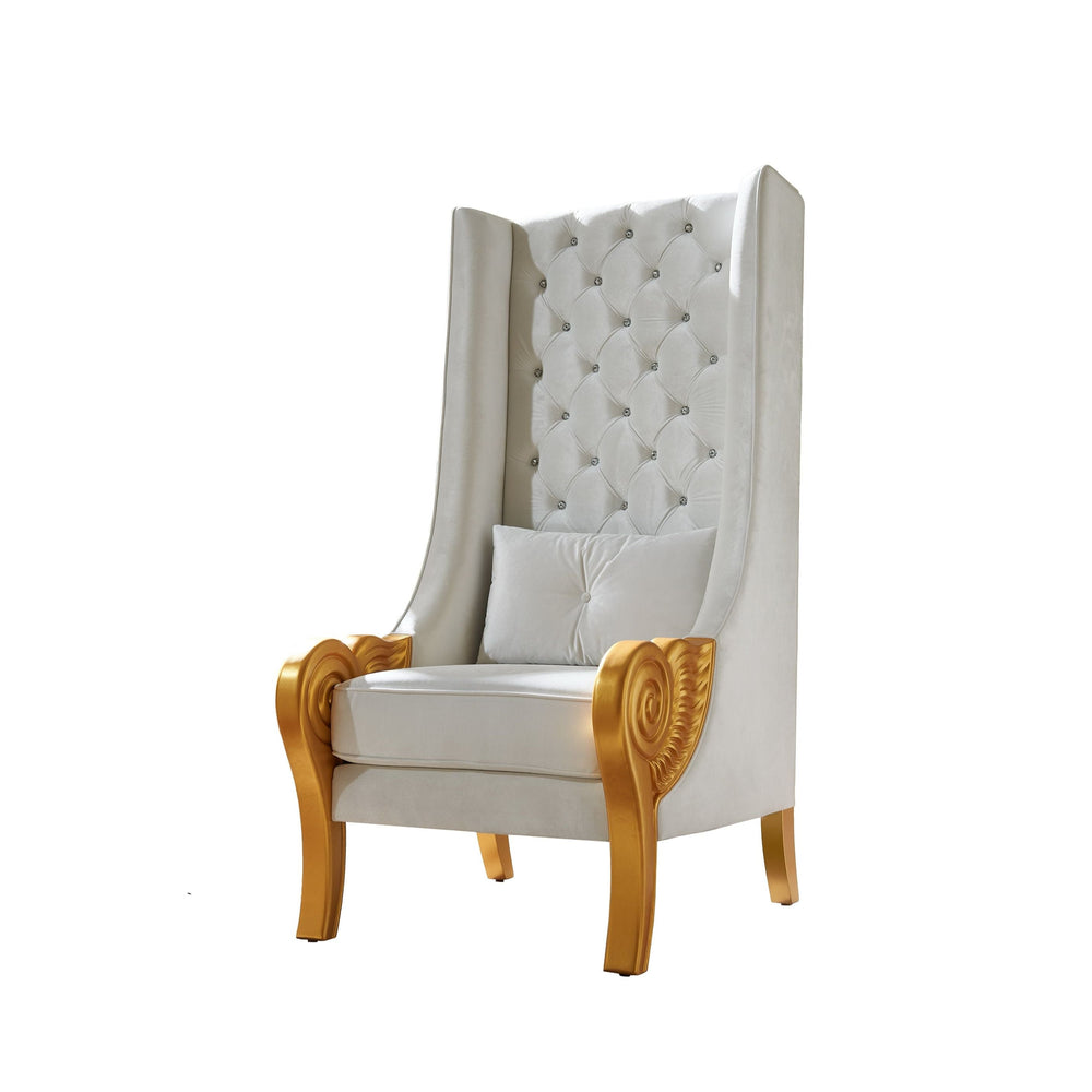 A-CH02 Throne 62.5" Tall (White)