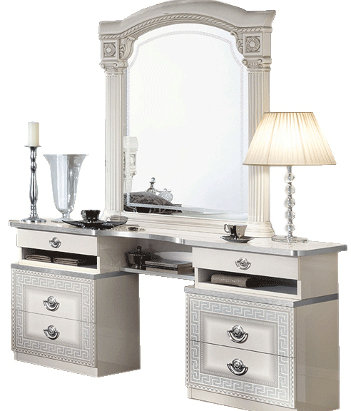 Aida White/Silver Vanity Dresser