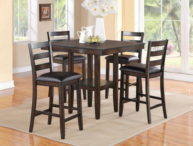 Tahoe 5 Piece Counter Height Table and Chairs Set