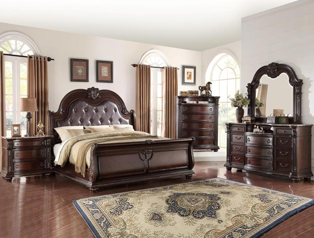 Stanley Sleigh Bedroom Suite – Queen & King | 4-PC & 5-PC Sets
