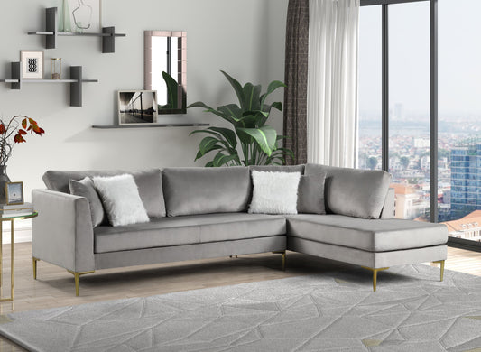 Catalina Gray Velvet Sectional