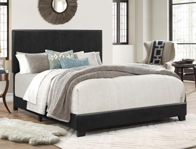 Erin Black Upholstered Platform Bed Frame | Twin, Full, Queen & King