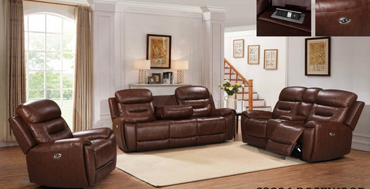 Rosewood Dark Brown 3-PC Reclining Set