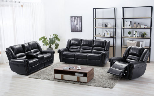 Lexington Gel Black 3-PC Reclining Set