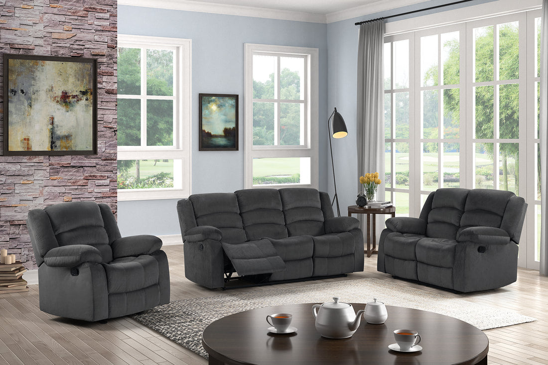 Dynamo Gray 3pc Reclining Set