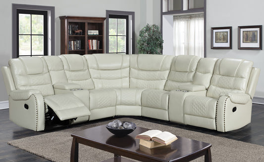 Jordan White Reclining Sectional