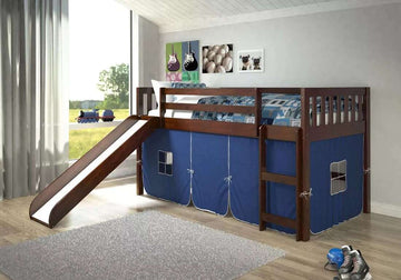 Loft Bed with Blue Tent