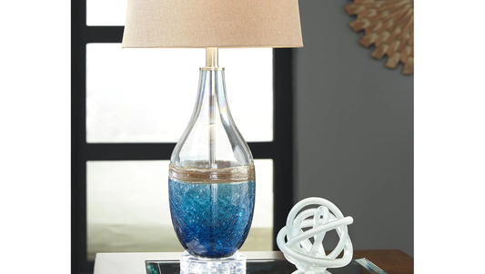 Johanna Blue/Clear Table Lamp (Set of 2)