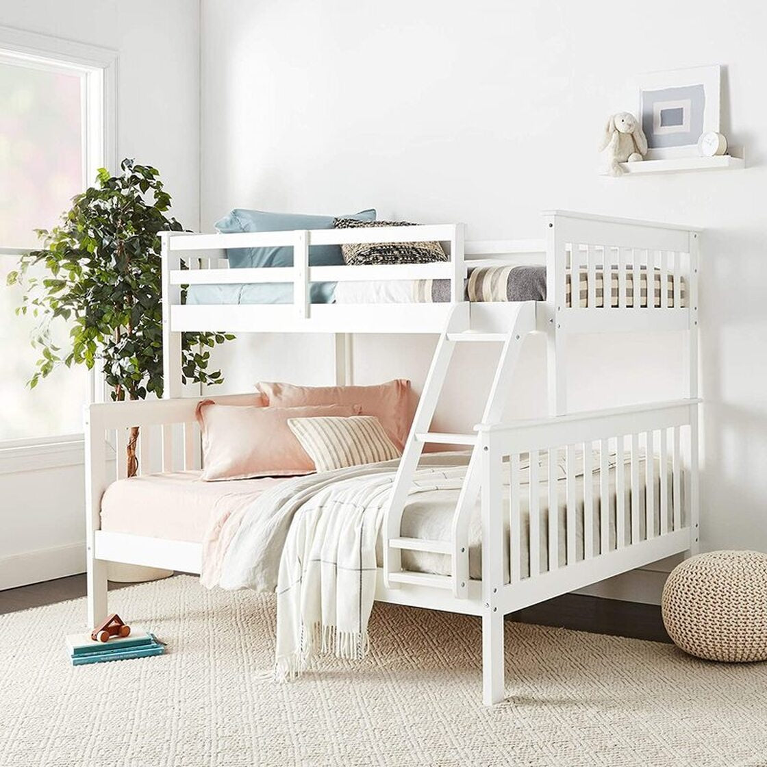 Twin over Full Bunk Bed (White)