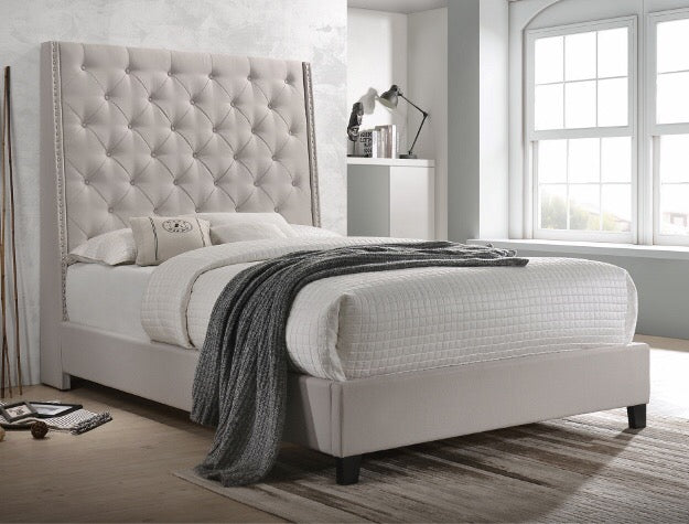 Chantilly Beige Upholstered Bed