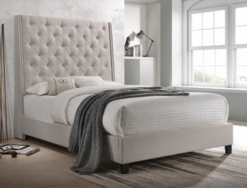 Chantilly Beige Upholstered Bed