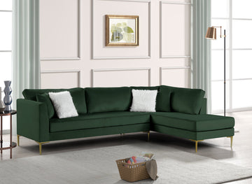 Catalina Green Velvet Sectional