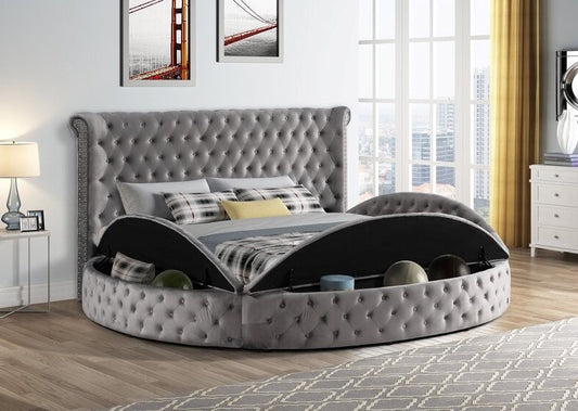 Penthouse Grey Platform Storage Bed