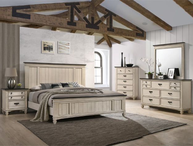 Sawyer Bedroom Suite – Light Grey | Queen & King | 4-PC & 5-PC Sets | NZR Furniture