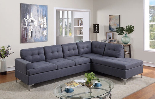 Vintage Gray Linen Sectional