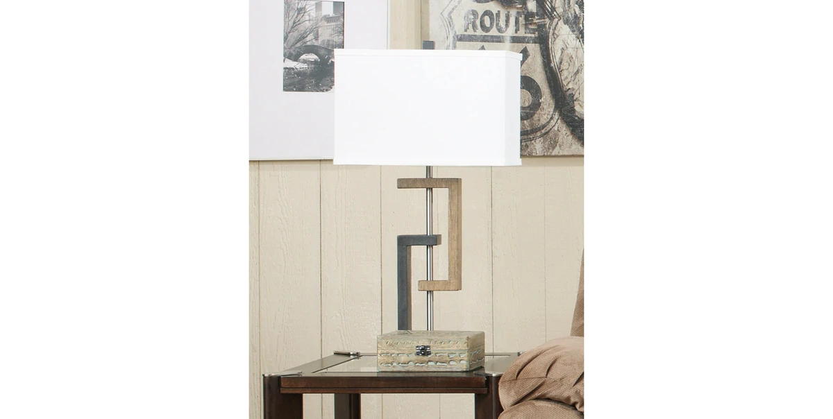 Syler Brown/Silver Finish Table Lamp (Set of 2)