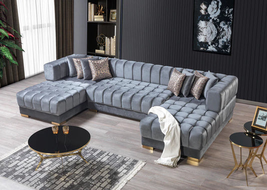 Ariana Gray Velvet Sectional