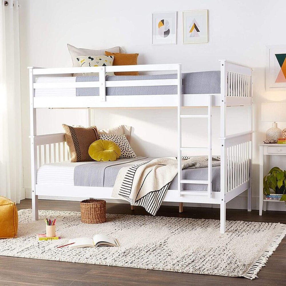 Full/Full Bunk Bed White