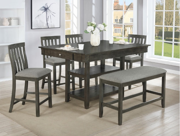 Nina Counter Height Table Chair Set with Bench
