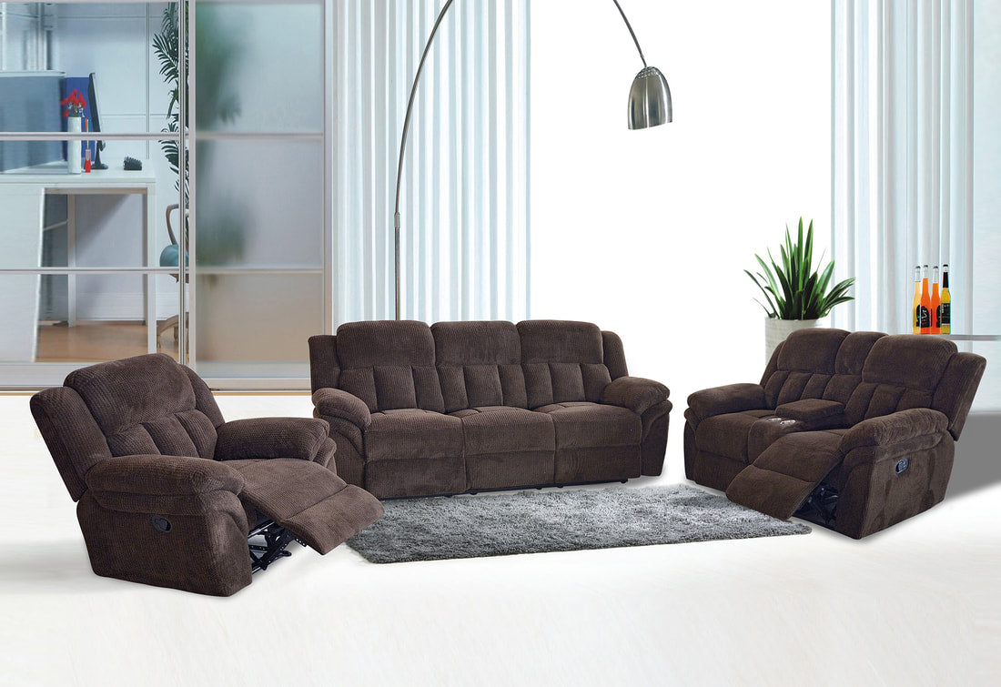 Sierra Chocolate 3-PC Reclining Set