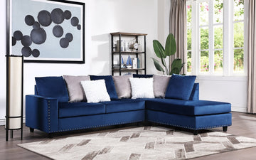 Cindy Blue  Reversible Sectional