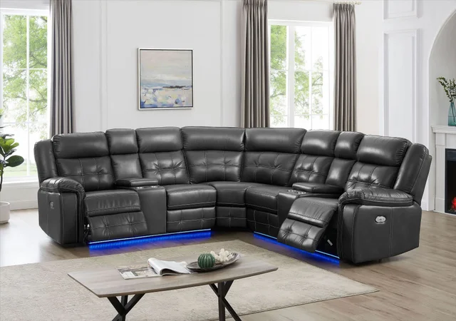 Amazon Gray Sectional Reclining Set